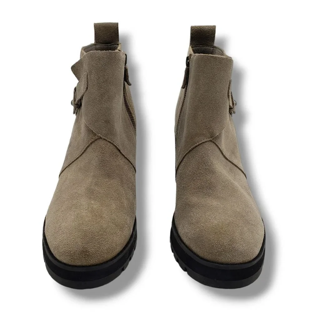 Eileen‎ Fisher Tinker Wedge Bootie Womens 11 Grey Suede